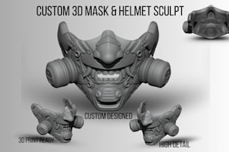 model 3d masks and helmets for cosplay, futuristic, spartan, and greek styles