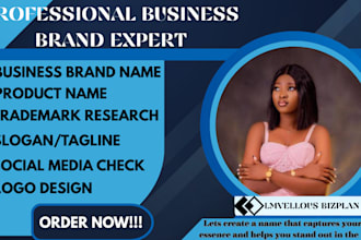create a catchy business name, slogan and brand name