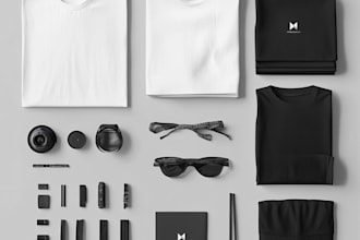 do minimalist luxury fashion streetwear clothing brand logo and branding kit