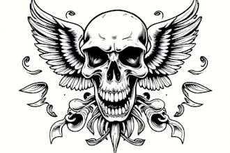 create awesome old school tattoo style design