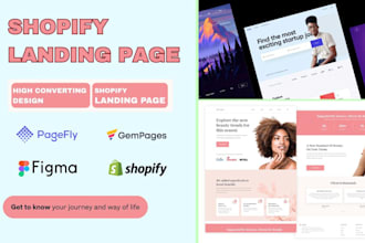 design high converting shopify landing page using pagefly or gempages