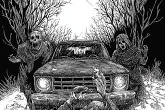 draw black and white illustrations
