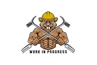 design top quality beaver stump grinding logo