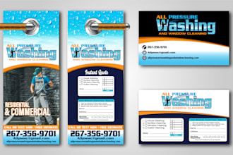 design pressure washing business cards and door hangers