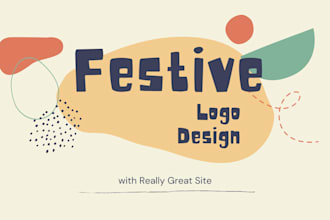 create a logo with a festive design more way better