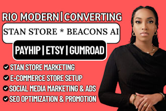 setup a high converting stan store for digital products and sales funnels