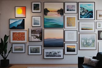 do custom ai art prints, printabes minimalist wall art  for home, etsy pod