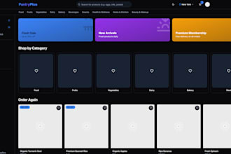 build a fully functional grocery website that can be customized
