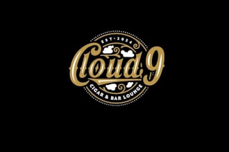 design cloud cigar lounge bar logo