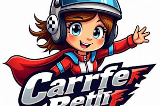 design high quality esport car service mascot logo with free source file