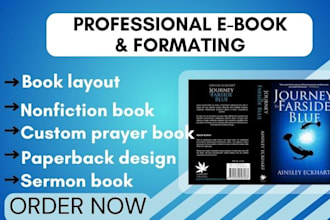 format book layout, nonfiction paperback, custom prayer sermon book