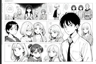 draw anime art character design illlustration, manga,