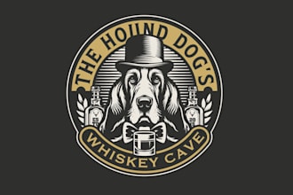 design design rustic whiskey hunting themed party venue logo