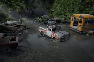 render 3d game environment, virtual level environment design unreal engine 5