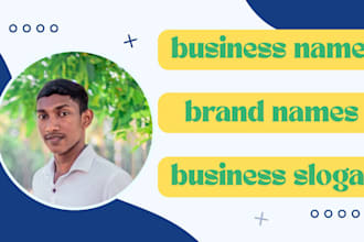 the services I provide on fiverr are business name and slogan ideas, brand names