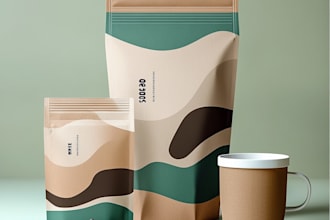 design a modern food packaging label design pouches