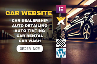car website, car detailing website, car dealership website, car wash website