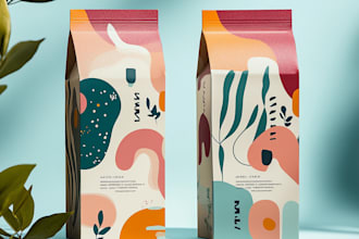 create pouch design, food packaging, box packaging