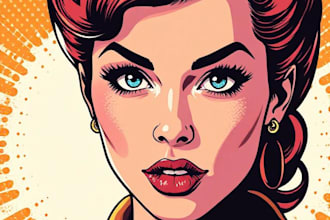 draw comic pop art portrait