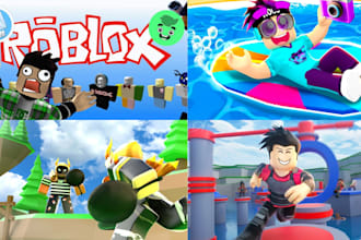 design custom roblox icon, gfx thumbnail cartoon style graphics