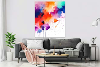 design abstract or watercolor canvas wall art in my style