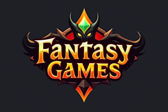 design fantasy game logo with cool unique magic style