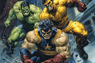 draw comic book marvel style