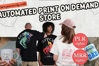 setup automated shopify pod store, print on demand, printful, printify, etsy pod