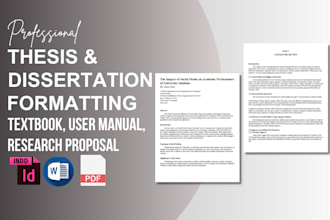 format textbook, thesis, dissertation, user manual design research proposal apa