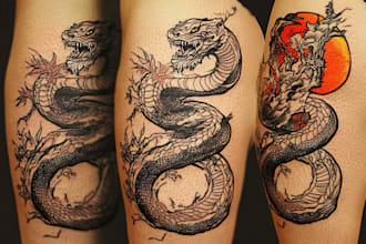create japanese traditional tattoo design for you