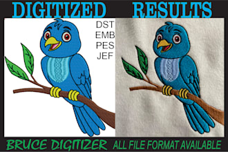 do embroidery digitizing, logo digitize image for embroidery design in dst, emb