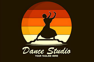 make high quality graceful dance studio logo for you