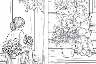 draw coloring book pages for children and adults