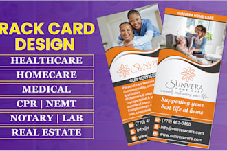 design home care medical health care rack card and flyer