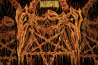 draw horror or dark art illustration