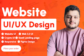 do modern website uiux design, web3 ui, figma design and landing page