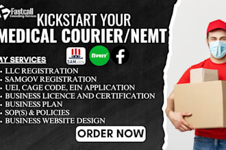 get you started with your medical courier, nemt business plan, sops, policies