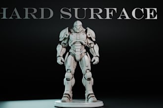 create realistic hard surface 3d models for products, props and game assets