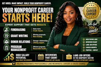 write fundraising, grant writing, donor relations, program management resume