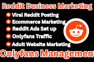 do social media reddit post management for business website or onlyfans traffic