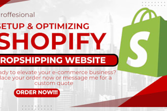 build shopify dropshpping website, shopify store design and redesign