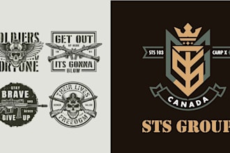 crate professional military logo or patch design