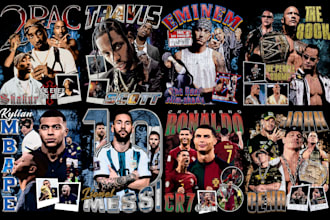 design a crazy vintage old school 90s bootleg rap t shirt