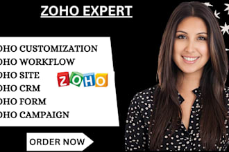 setup zoho and customize zoho crm zoho campaign, site, form and mail, zoho flow