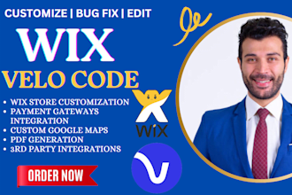 customize wix, bug fixes with wix code, wix velo, wix velo database developer