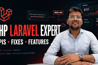 develop, fix or customize your PHP laravel web app and API