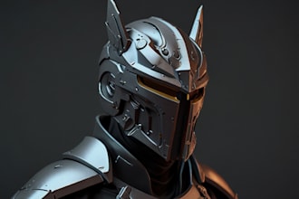 sculpt 3d printable armor 3d helmet cyberpunk armor cosplay 3d props 3d mask stl