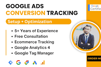 setup google ads conversion tracking, ecommerce tracking on shopify