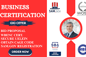 do business certification for your wosb, mbe, mosb, edwosb register sam gov, 8a