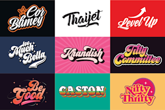 design custom hand lettering, typography font logo, retro t shirt